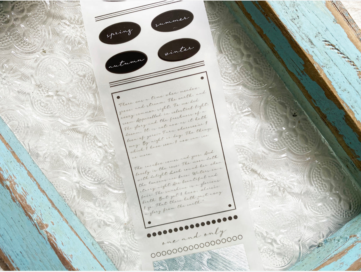 TOP Studio - A Letter | 5cm Matte PET Tape | Release Paper
