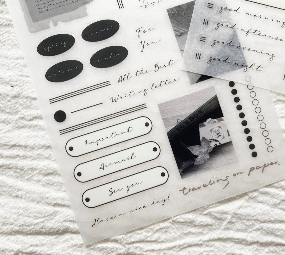 NEW! TOP Studio - A Letter | 2 Sheets | Rub On Sticker