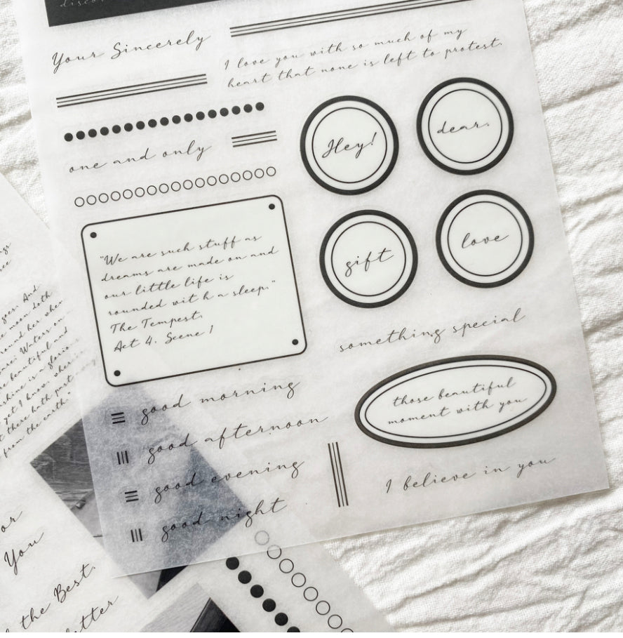 NEW! TOP Studio - A Letter | 2 Sheets | Rub On Sticker