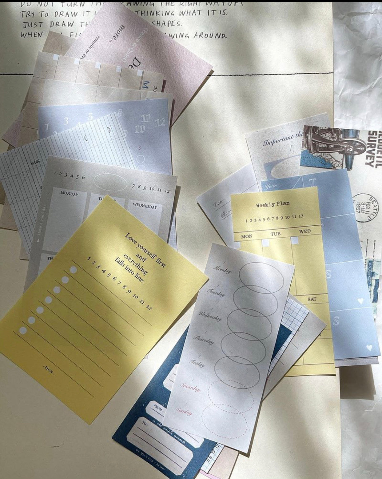 Pion - Planner Vol.1 | 40pcs Paper Set | Ephemera Paper