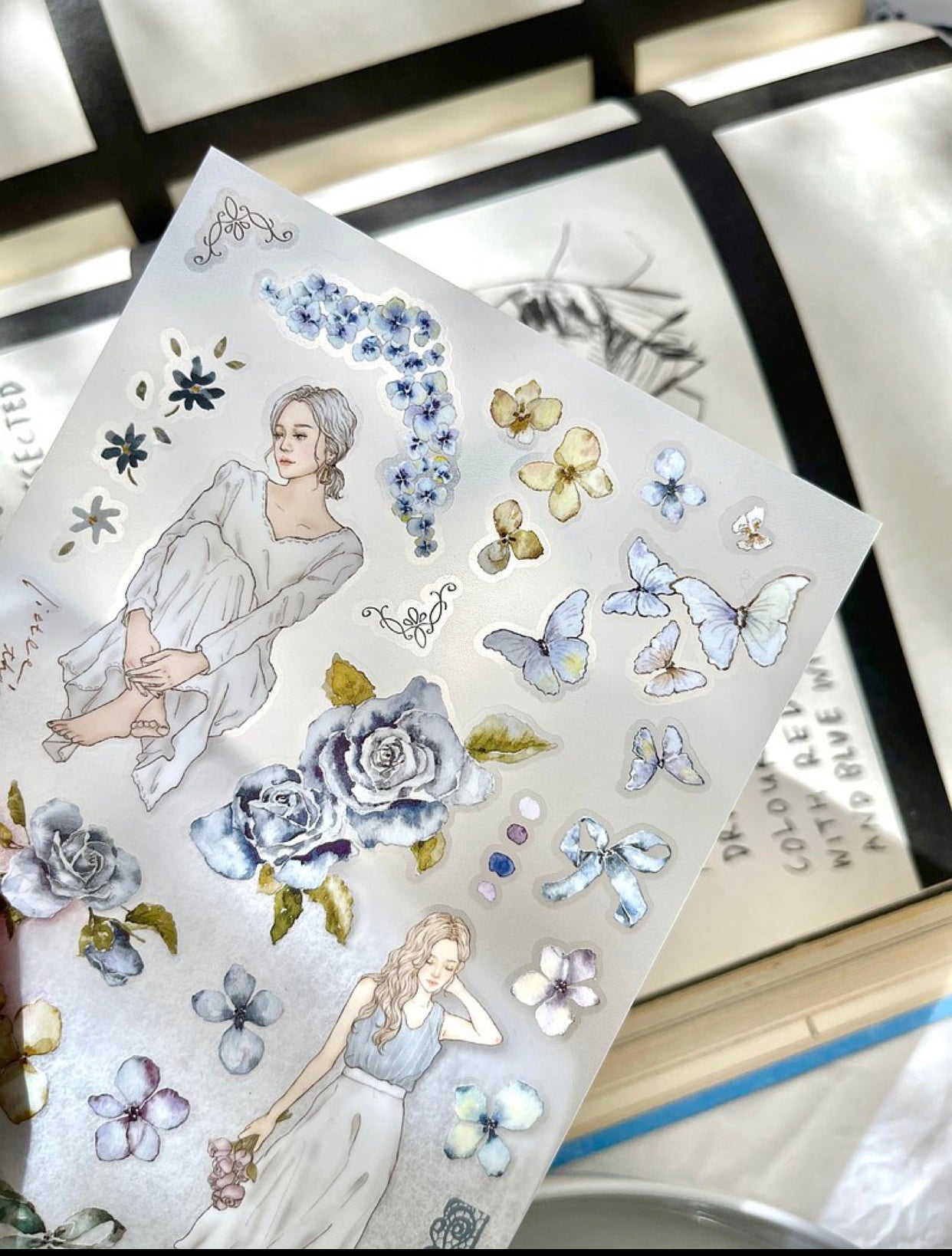 Pion - Bloom | 3 Sheets | Rub On Sticker