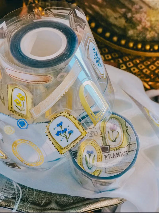 NEW Meow Illustration - Frames | Rose Gold | Kiss-cut Tape | Release Paper