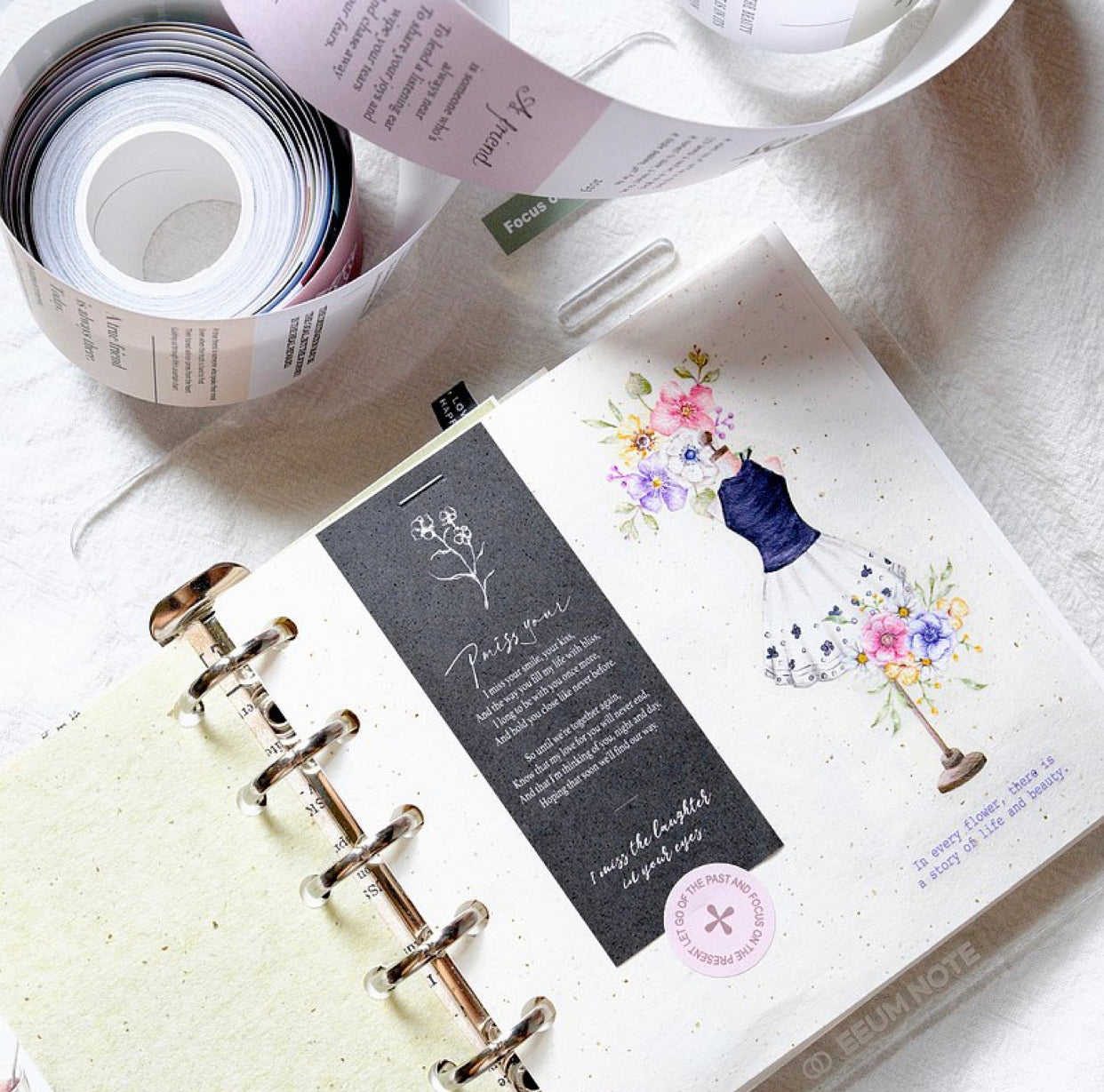 NEW! Sonia - Whispered Word | 3.5cm Paper Tape | Release Paper