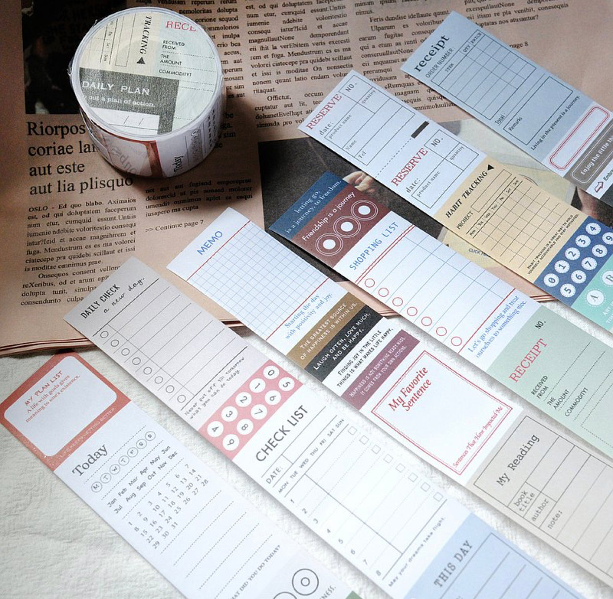 NEW! Sonia - Daily Plan | 3.5cm Paper Tape | Release Paper