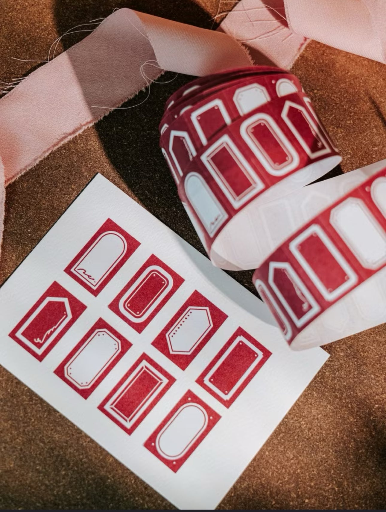 NEW! Meow Illustration - Garnet | Label Sticker Tape | Release Paper