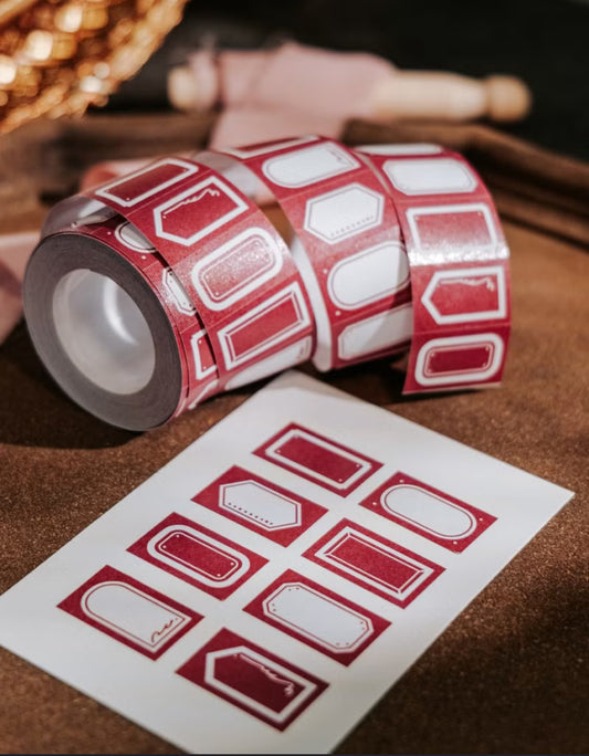 NEW! Meow Illustration - Garnet | Label Sticker Tape | Release Paper