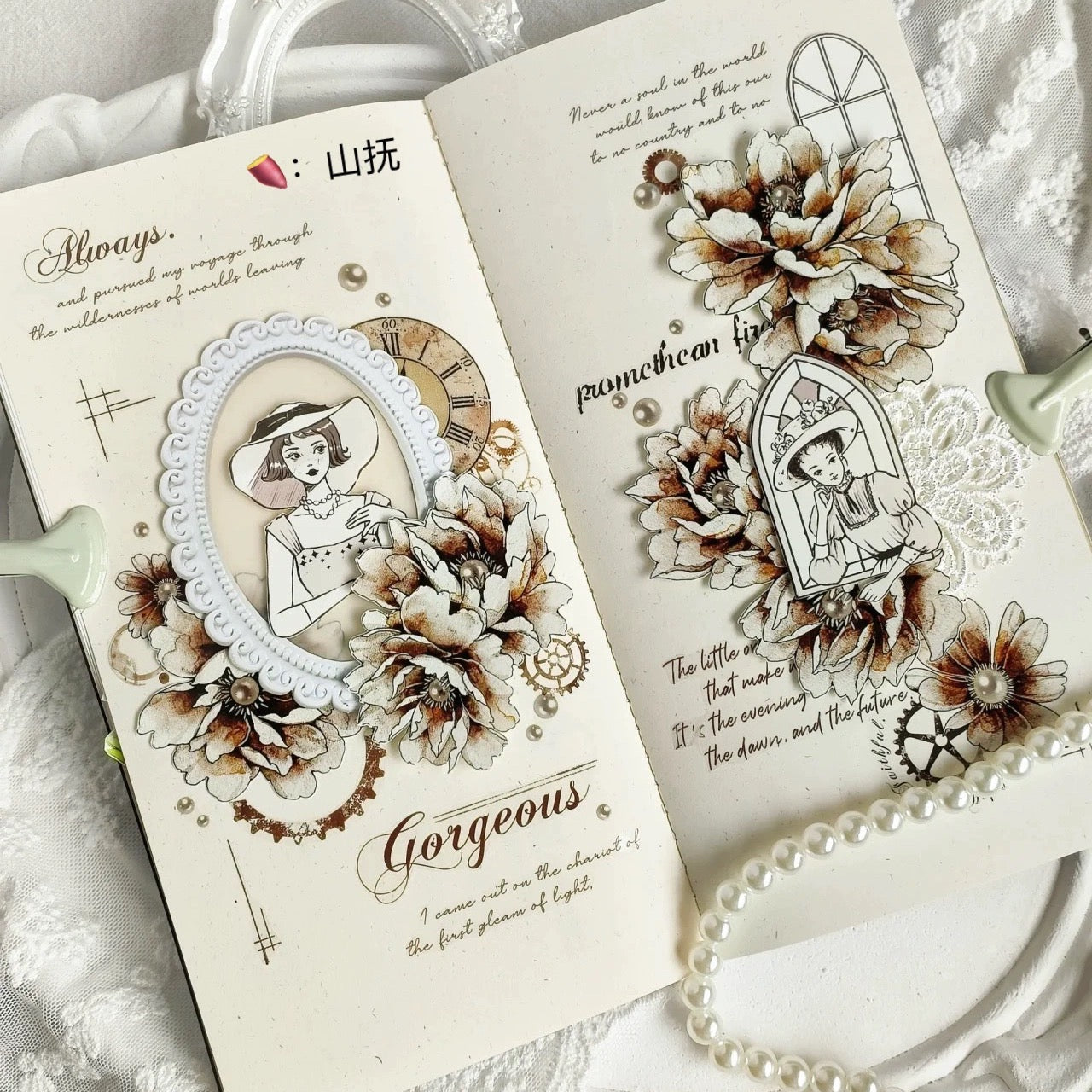 Yier Studio - Vintage Flower II | 6cm PET Tape | Release Paper | 6M