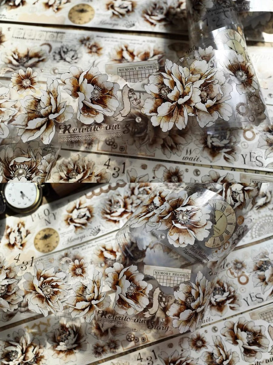 Yier Studio - Vintage Flower II | 6cm PET Tape | Release Paper | 6M