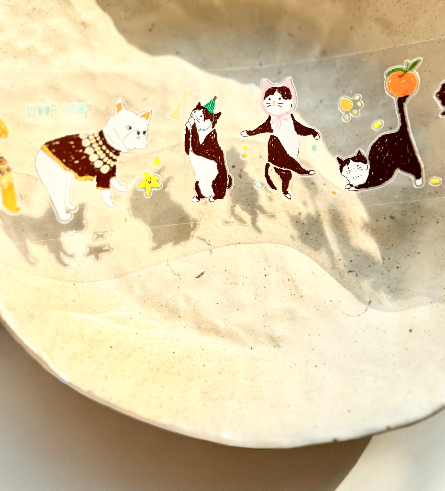 Huu's Fantasy - Having both cats and dogs | Kiss-cut | 5cm Tape | Release Paper | 5M
