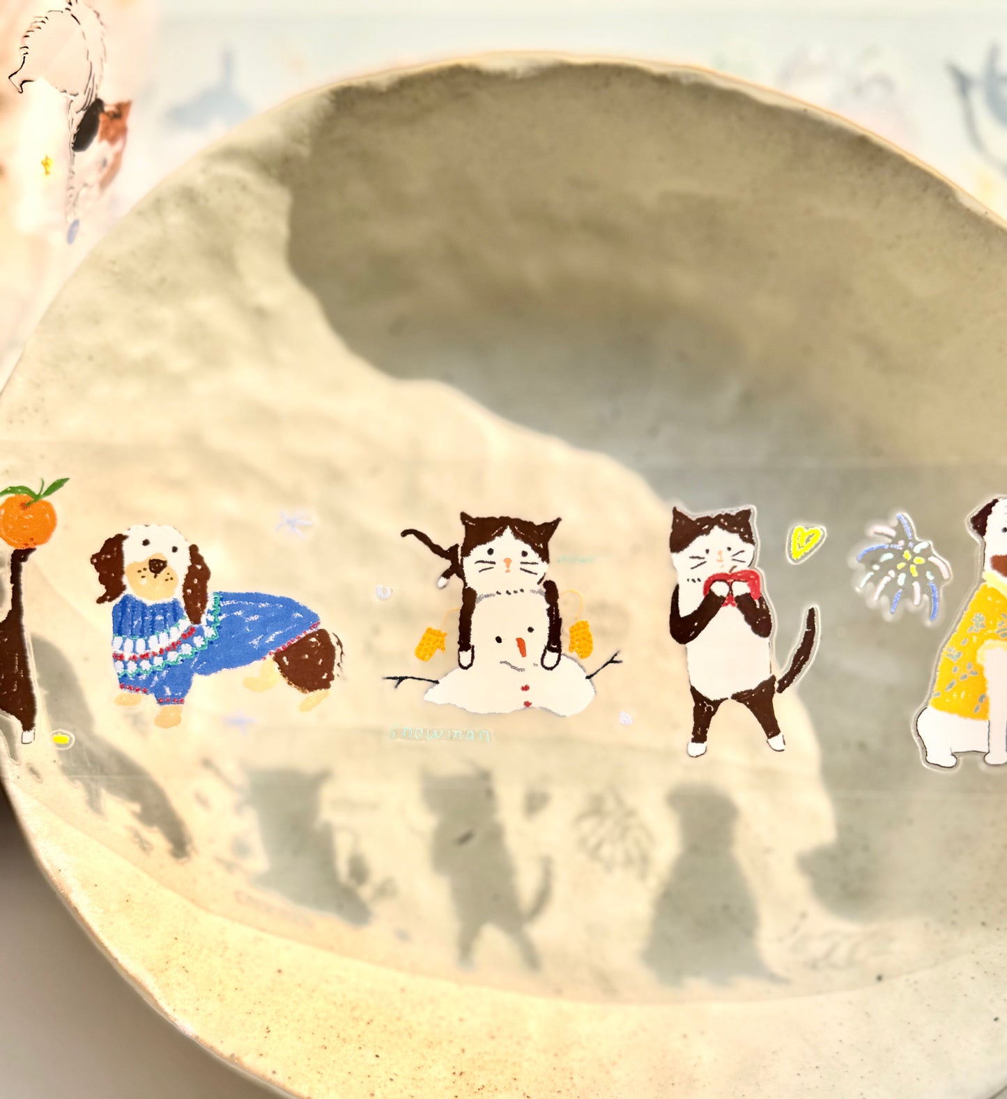 Huu's Fantasy - Having both cats and dogs | Kiss-cut | 5cm Tape | Release Paper | 5M