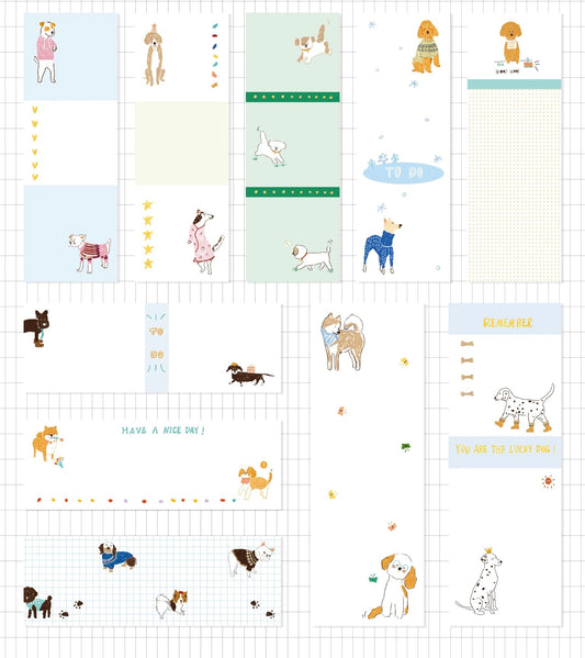 Huu's Fantasy  - Wangcai (dogs) | 30pcs Memo Pad | Ephemera Paper
