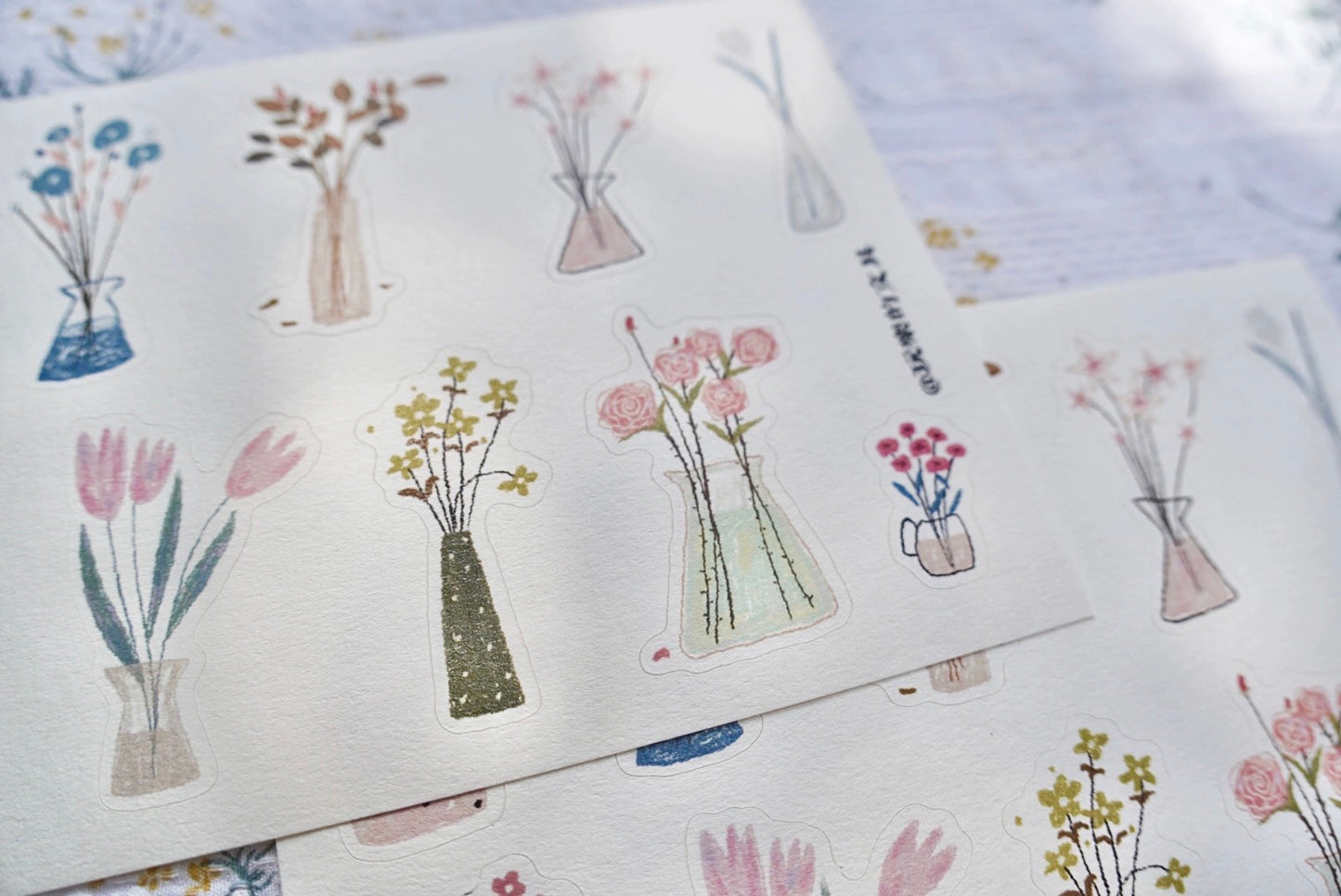 Wongyuanle Vol.5 - Vase | Die Cut | 2 Sheets Sticker