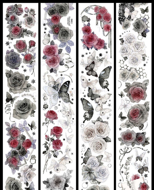 Time Grid - Glamorous | 6.5cm Laser Silver PET Tape | Release Paper