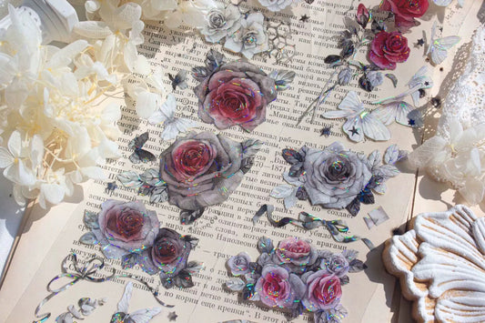 Time Grid - Glamorous | 6.5cm Laser Silver PET Tape | Release Paper