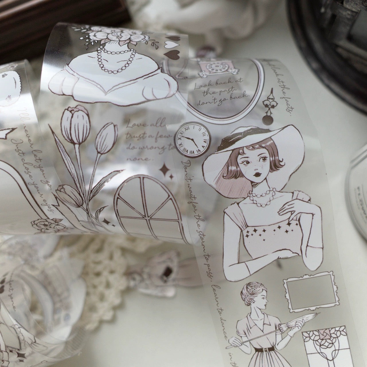 Yier Studio -Miss Rolla | 4.5cm PET Tape | Release Paper | 5M