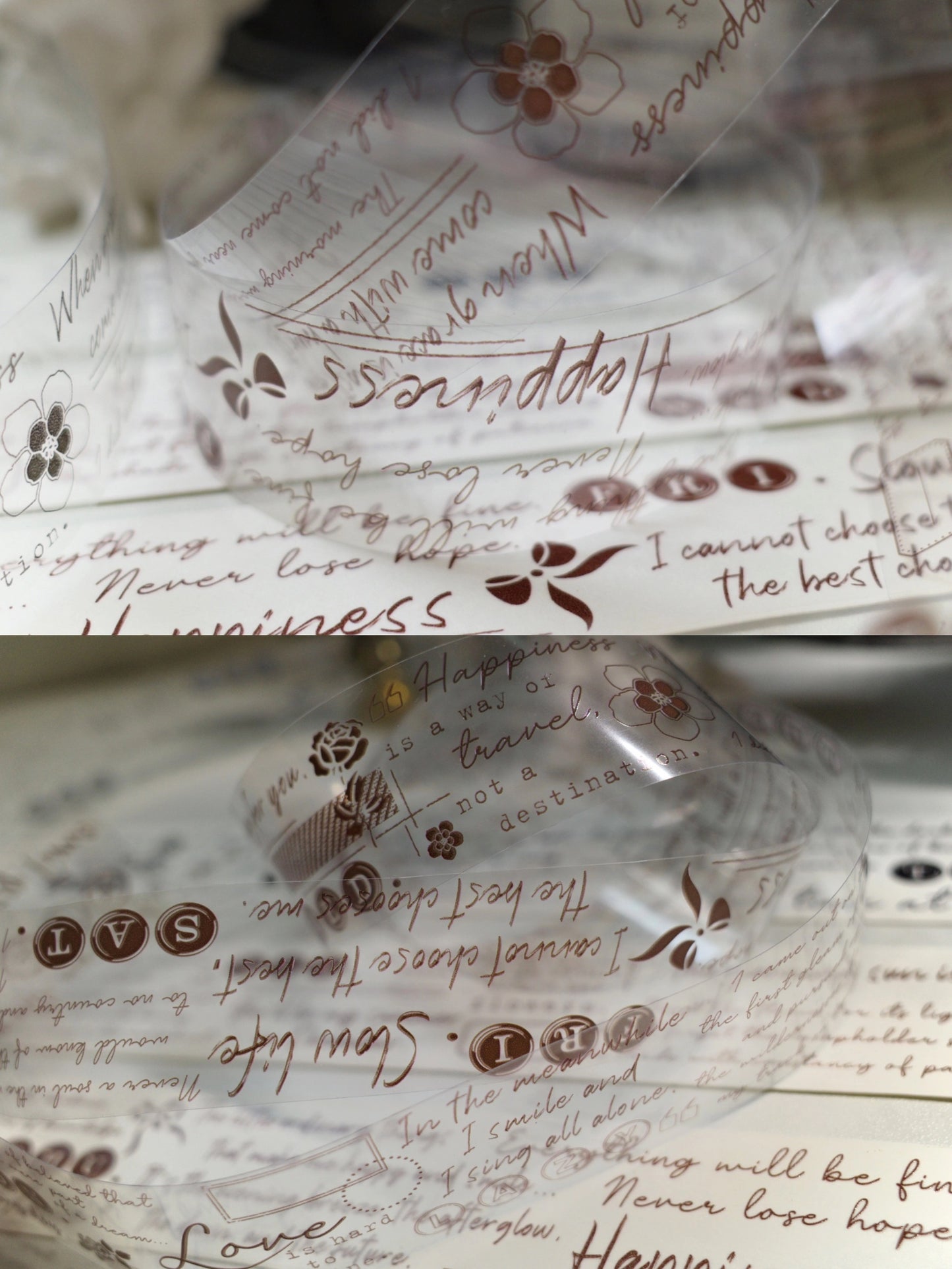 Yier Studio - Poems | 3cm Background PET Tape | Release Paper | 6M