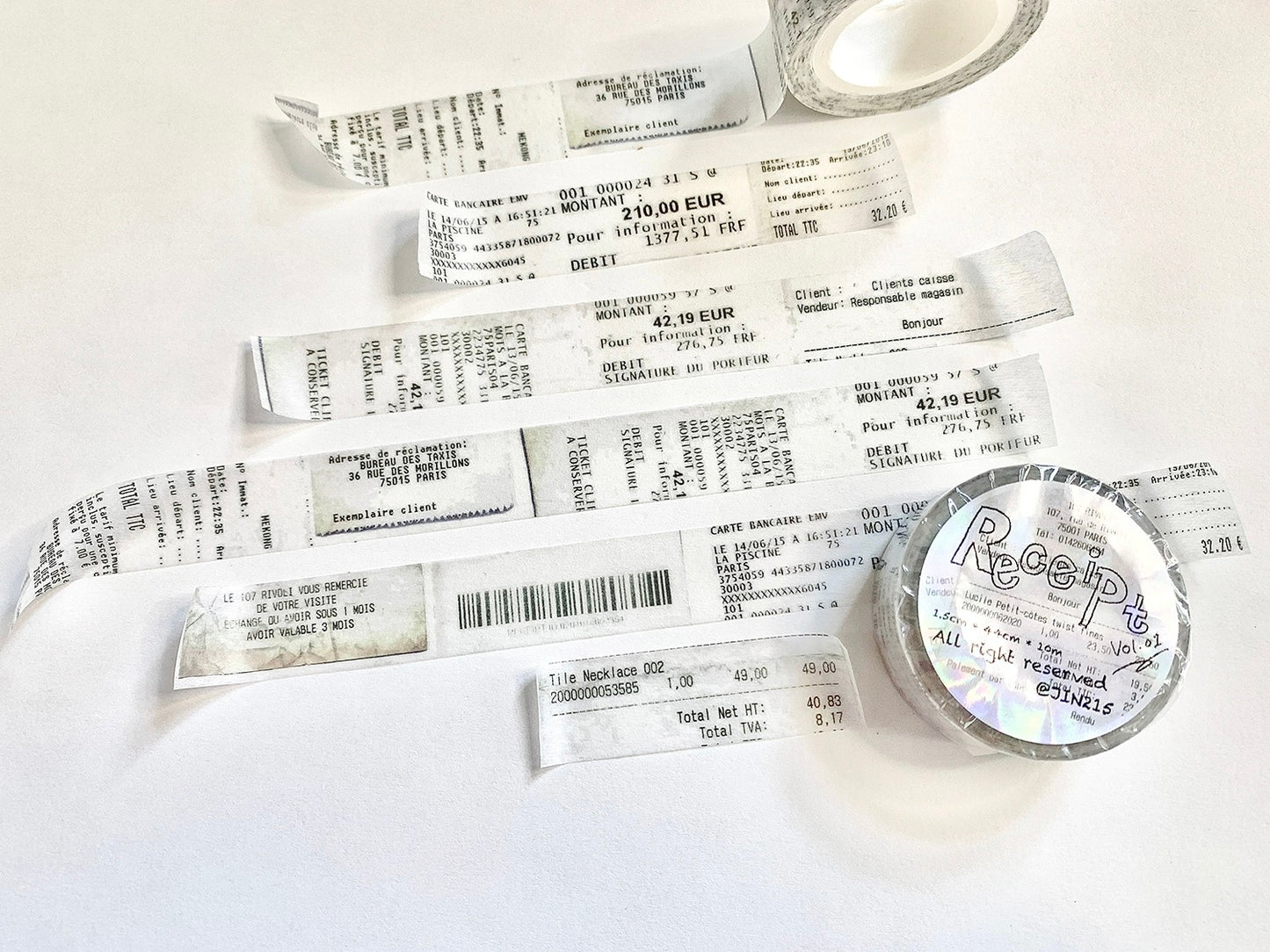 Jin - Europe Travel| Washi Tape | Basic | Background | NO Release Paper