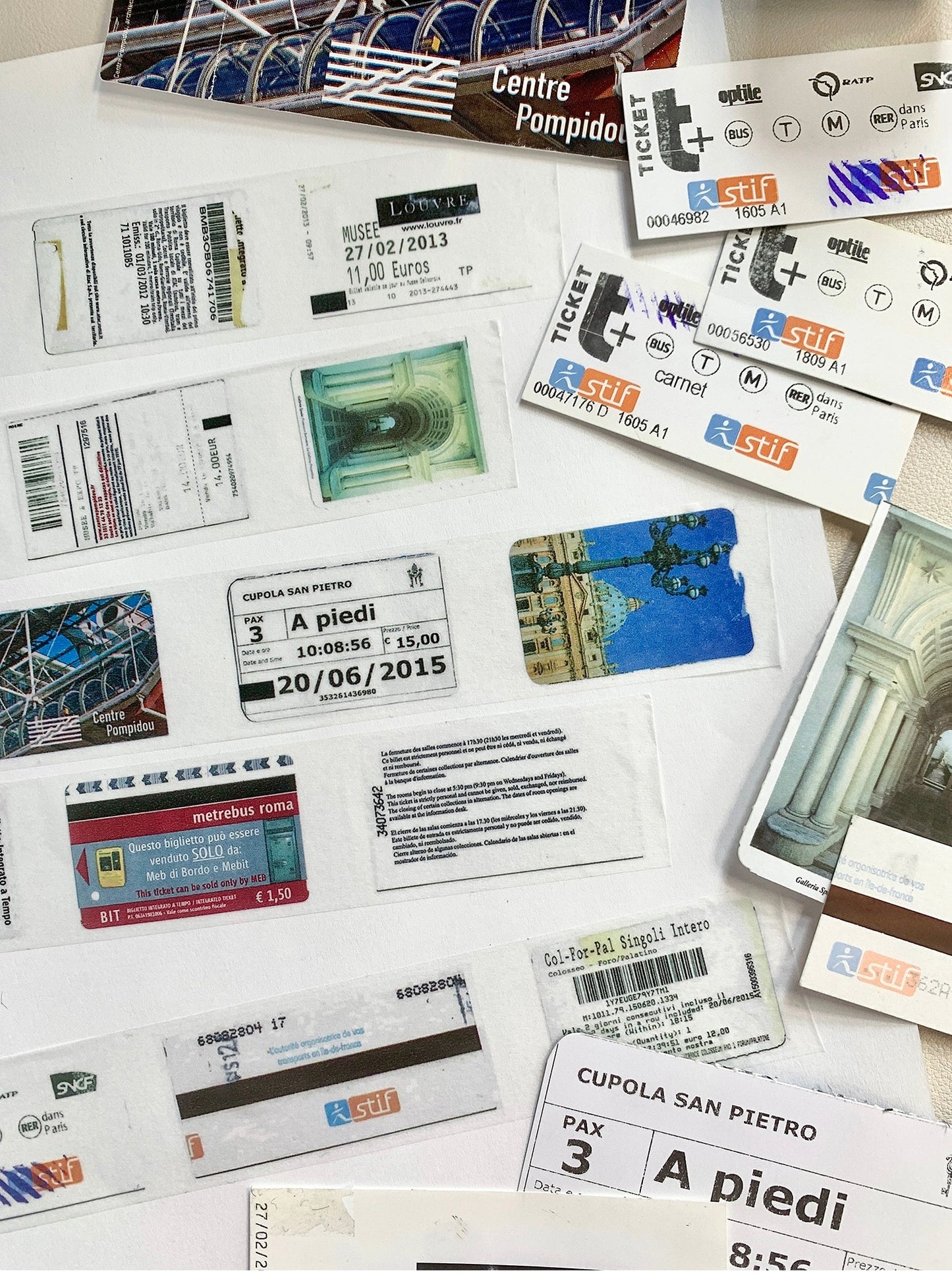 Jin - Europe Travel| Washi Tape | Basic | Background | NO Release Paper