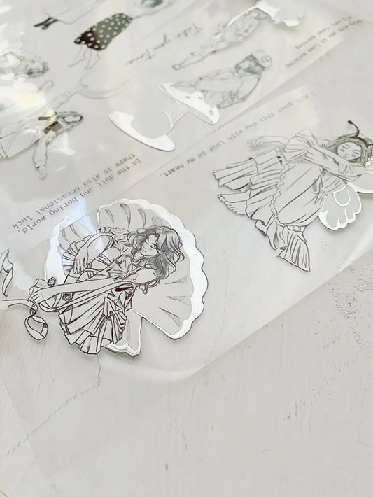 NEW! Hairmo - Fantasy Dream | Silver Foil | 7.5cm PET Tape |  Release Paper