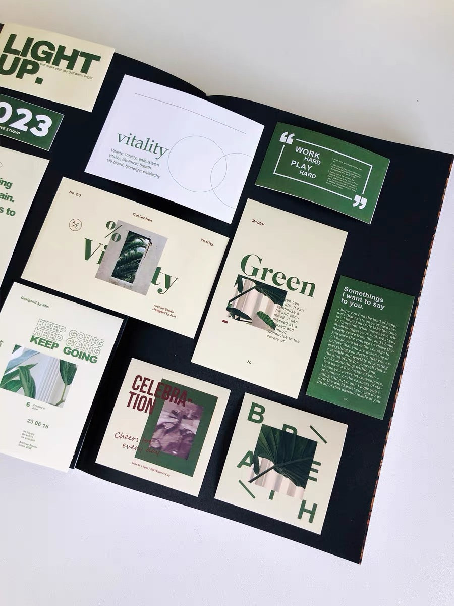 Archive Studio - Vitality | 12pcs Deco Pack | Ephemera Paper | Sticker