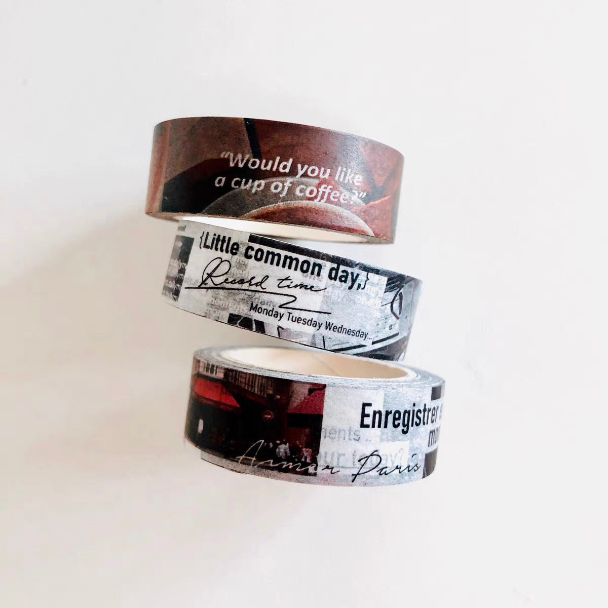 Archive Studio - Record Time | 1.5cm Washi Tape | Basic | NO Release Paper