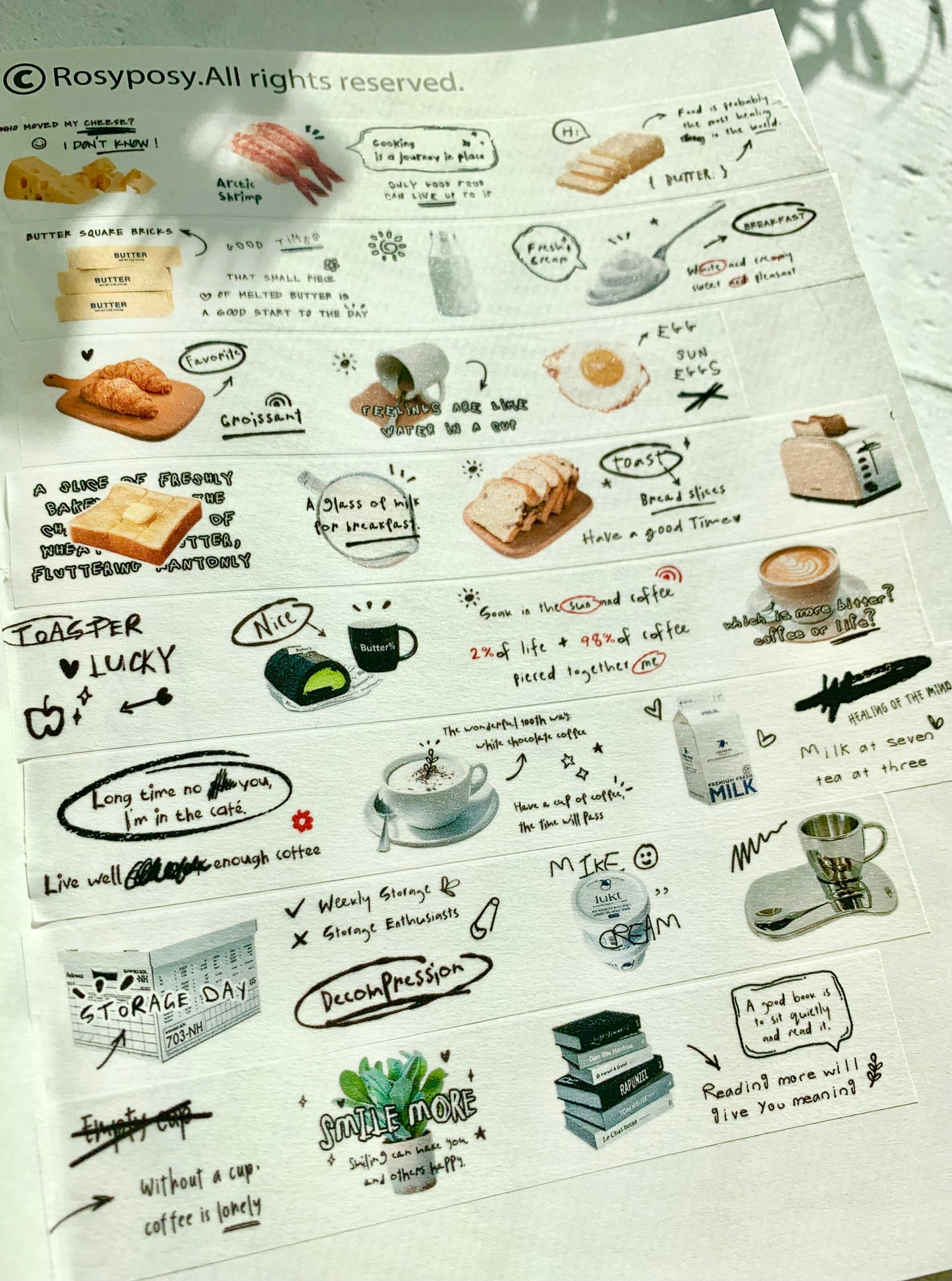 IM - Food | 2cm Washi Tape | Basic | NO Release Paper