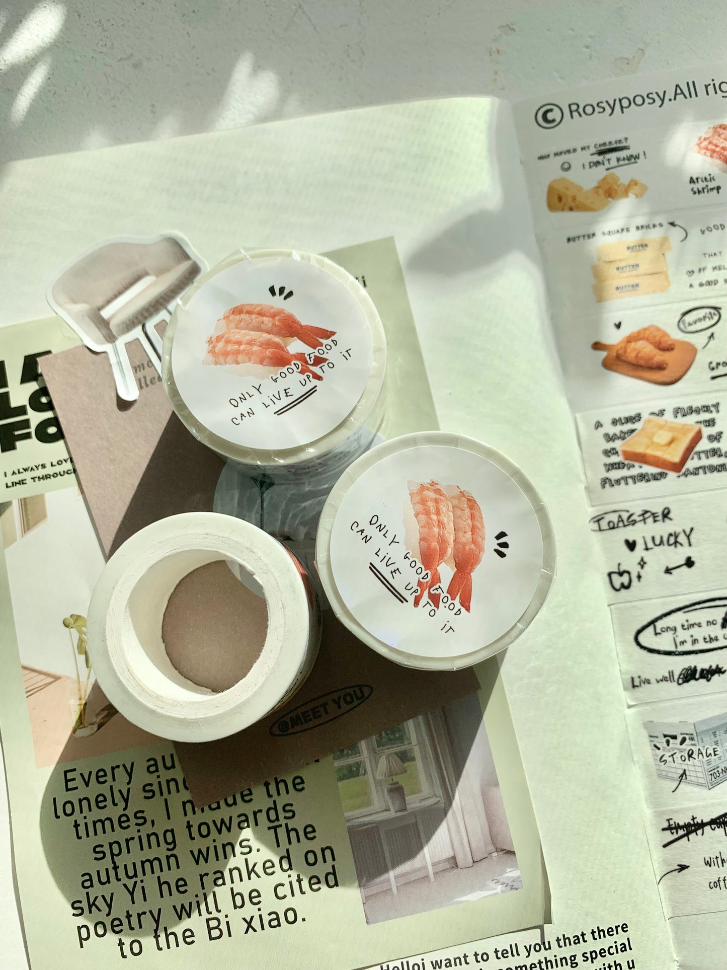 IM - Food | 2cm Washi Tape | Basic | NO Release Paper
