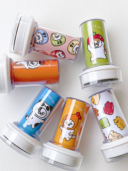 NEW! 3 Little Cat - Light-sensitive Stamp | With Black Ink Refill | Rubber Stamp