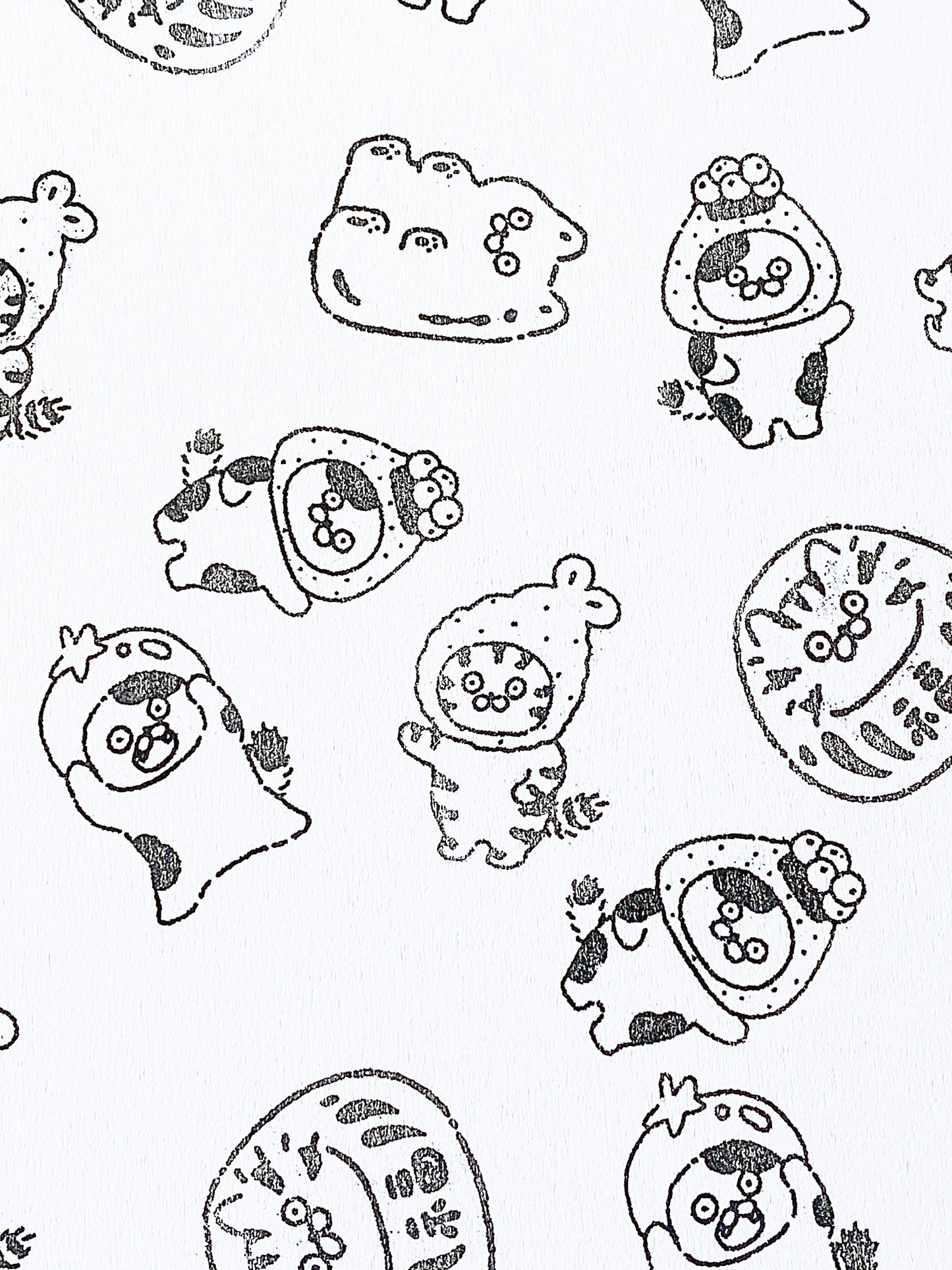 NEW! 3 Little Cat - Light-sensitive Stamp | With Black Ink Refill | Rubber Stamp