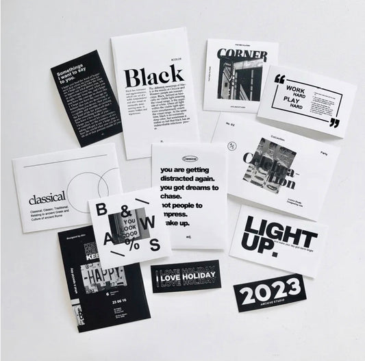 Archive Studio - Classical | 12pcs Deco Pack | Ephemera Paper | Sticker