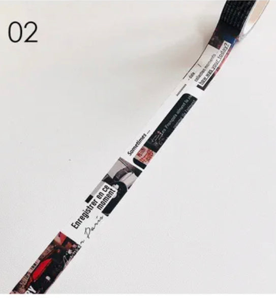 Archive Studio - Paris Lover | 1.5cm Washi Tape | Basic | NO Release Paper
