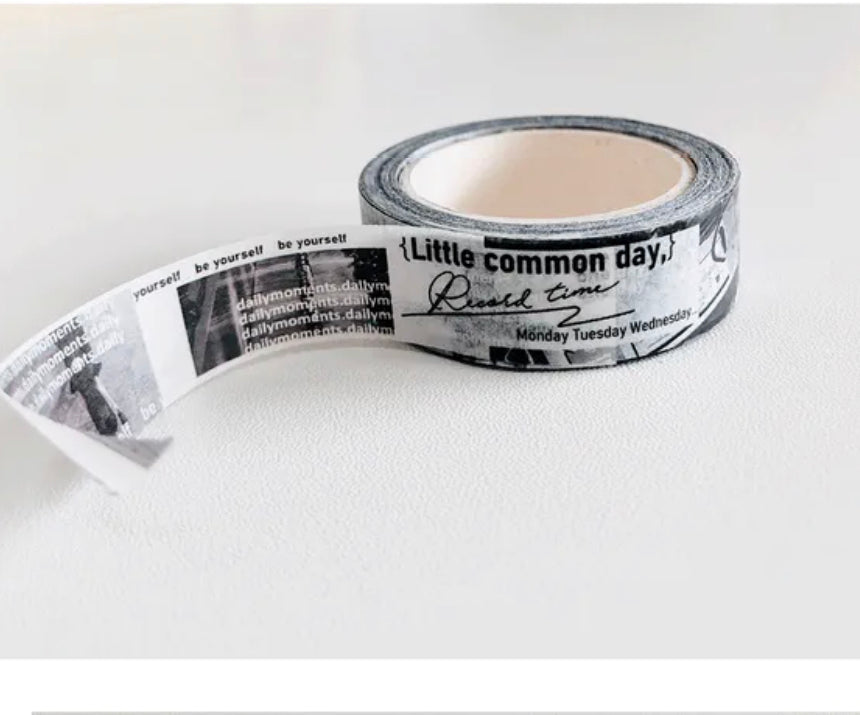 Archive Studio - Record Time | 1.5cm Washi Tape | Basic | NO Release Paper