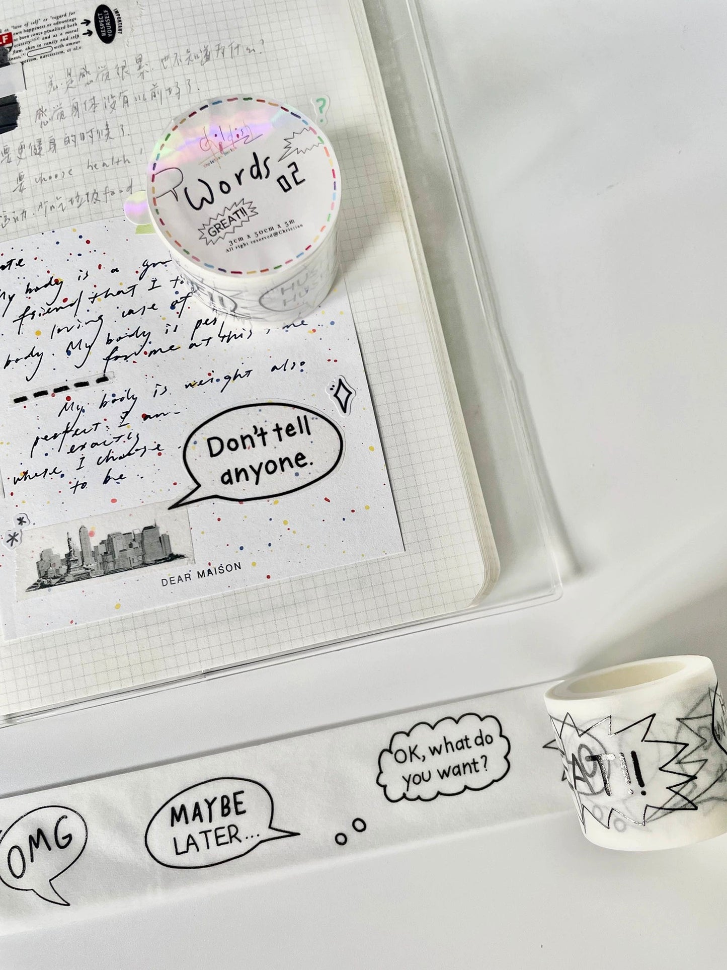Christian - Childish | Washi Tape | Basic | NO Release Paper