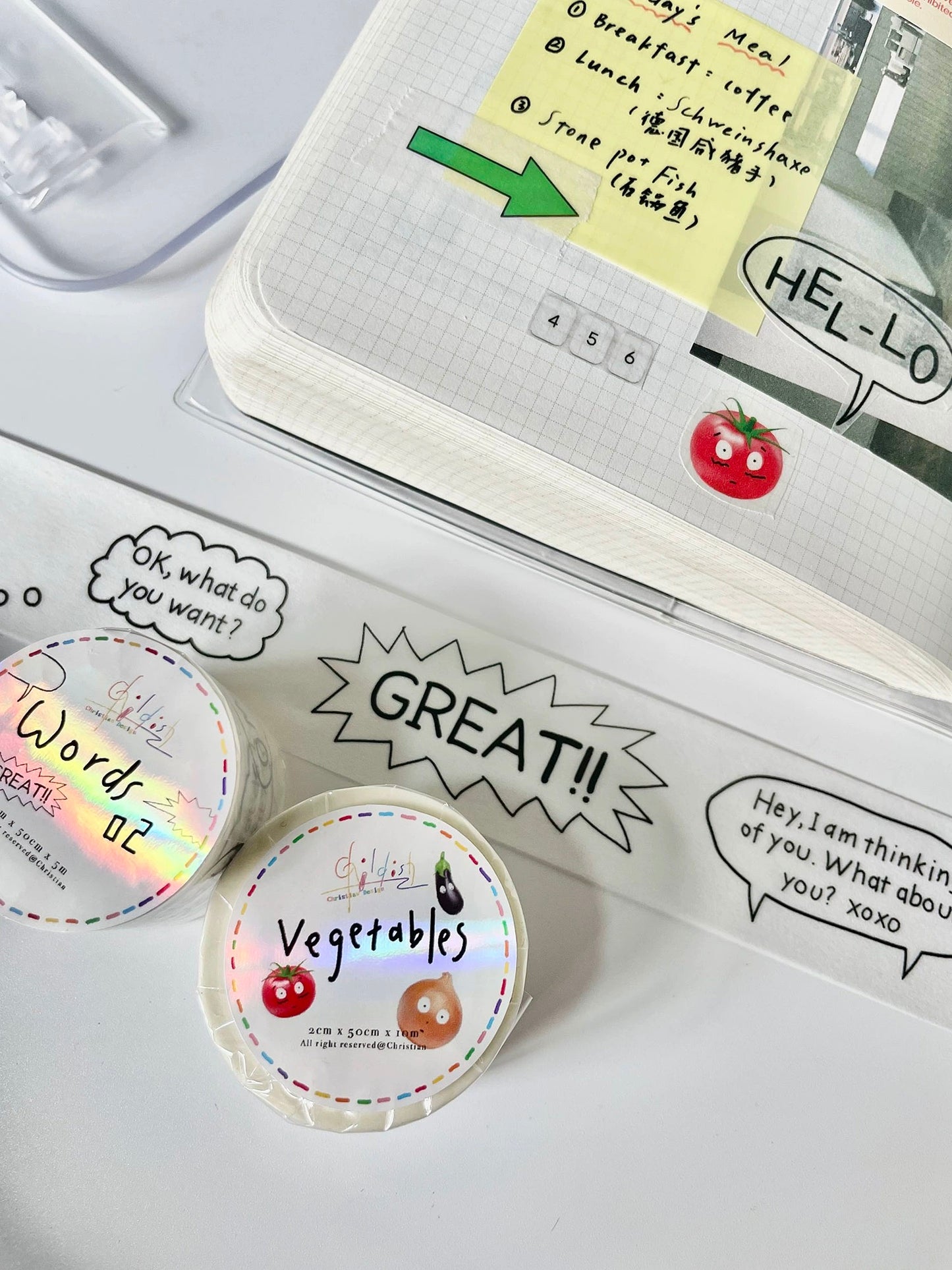 Christian - Childish | Washi Tape | Basic | NO Release Paper
