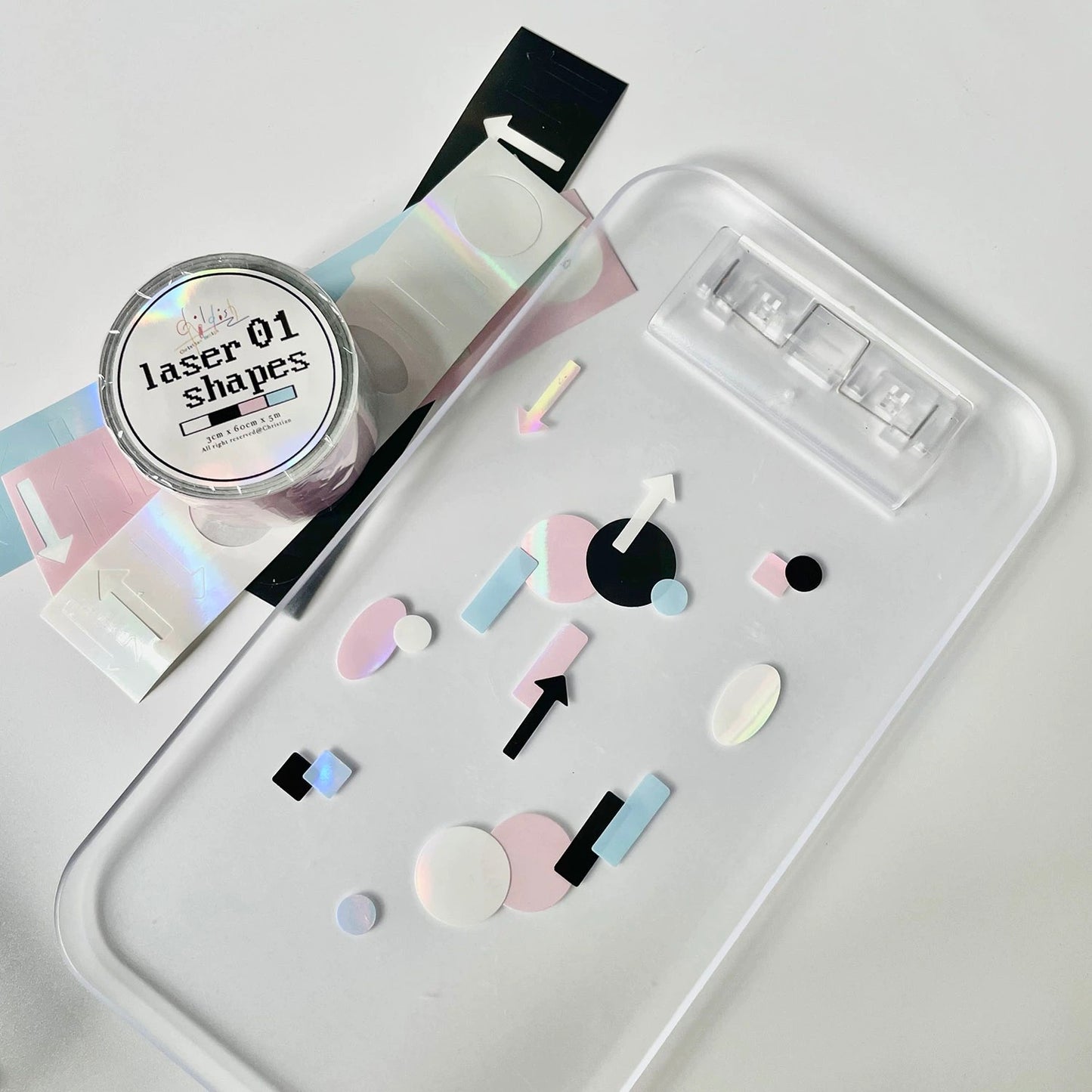 Christian - Laser Shapes | 3cm Die Cut | Laser Washi Tape | Release Paper