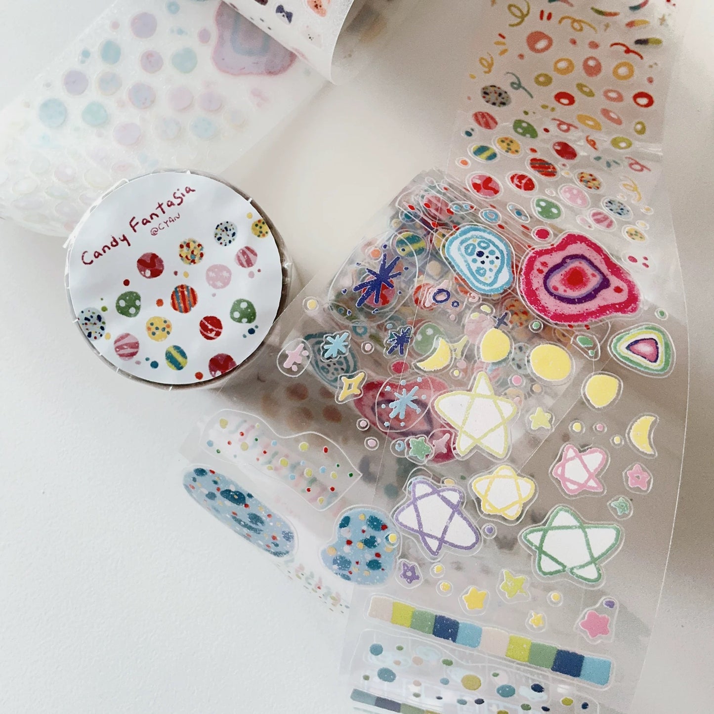 Two Raccoons - Candy Fantasy | 5cm Kiss-cut Tape | Release Paper | 5M