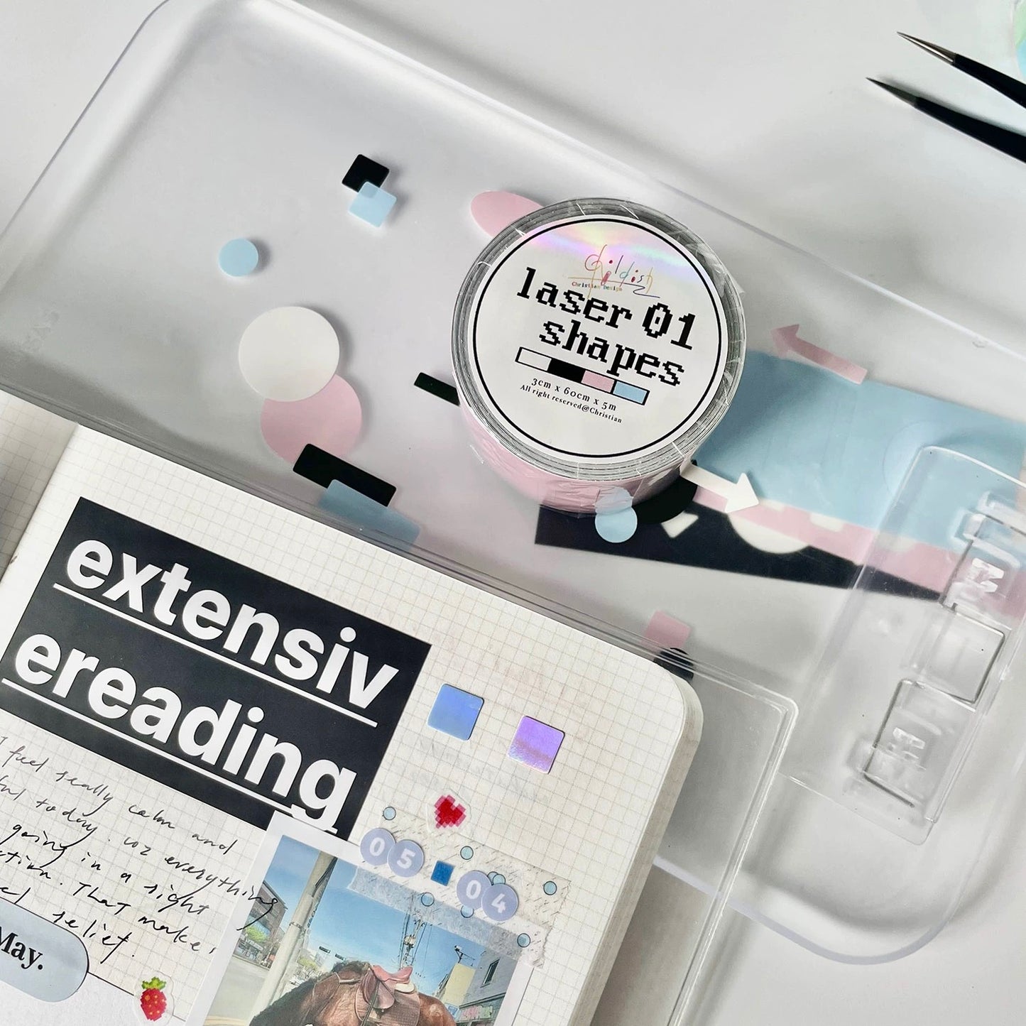 Christian - Laser Shapes | 3cm Die Cut | Laser Washi Tape | Release Paper