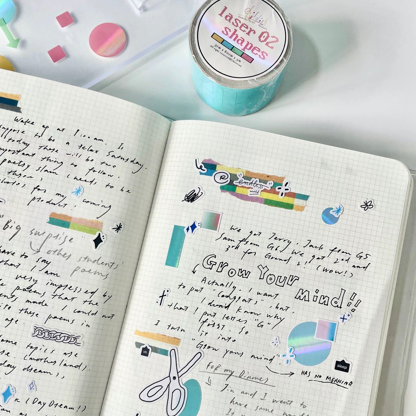 Christian - Laser Shapes | 3cm Die Cut | Laser Washi Tape | Release Paper