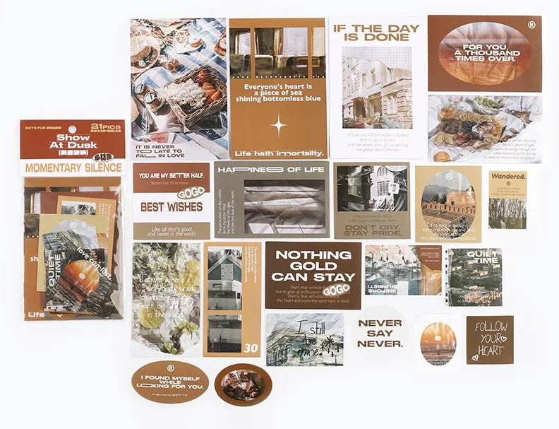 IM - Show At Dusk | 21pcs Deco Pack | Ephemera Paper | Sticker