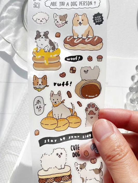 NEW! Yabee Zoo - WOOF | Kiss-cut | 5cm Matte PET Tape | Release Paper | 5M