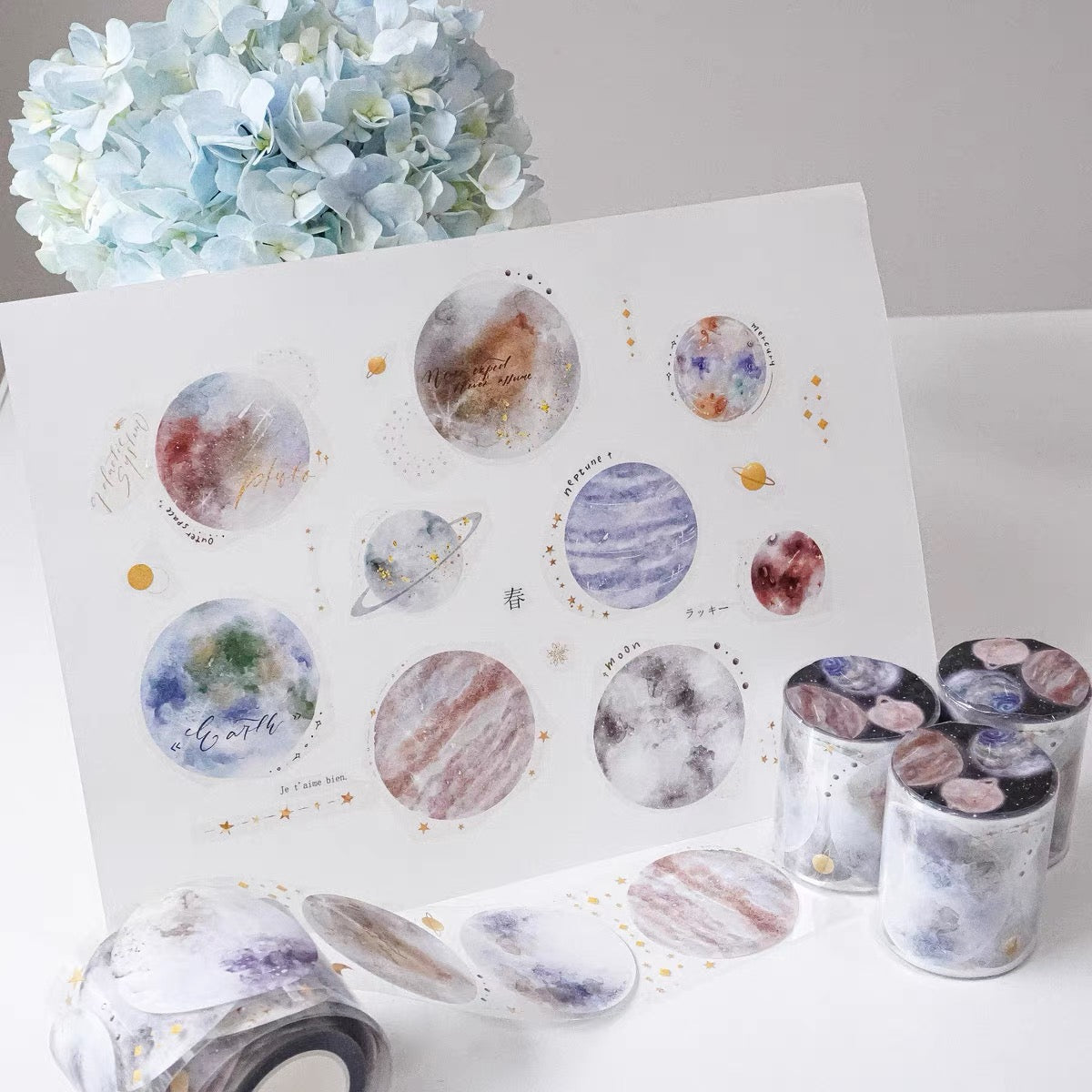 NEW! Jennyuanzi Studio Vol.5 - Planet | 6cm PET Tape | Release Paper