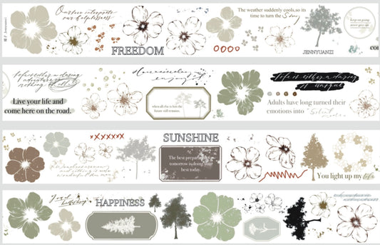 Jennyuanzi Studio Vol.5 - Clear and Shallow | 4.5cm PET Tape | Release Paper