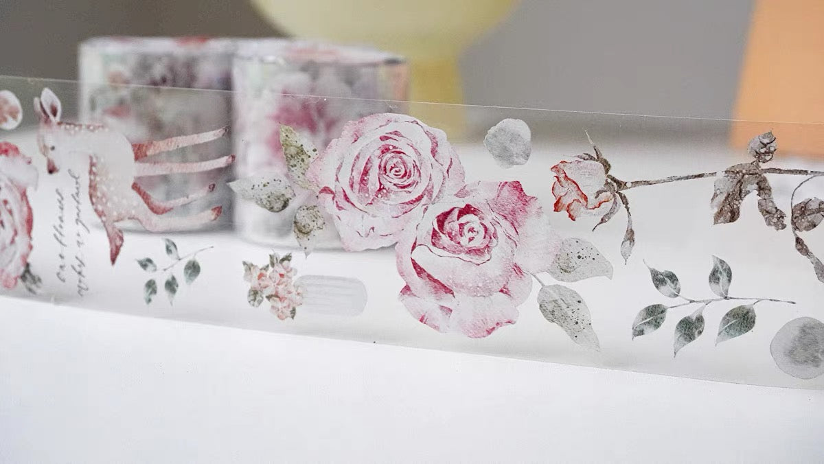 Jennyuanzi Studio Vol.5 - Flower and Dear | 5cm PET Tape | Release Paper
