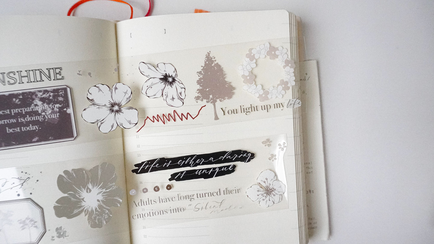 Jennyuanzi Studio Vol.5 - Clear and Shallow | 4.5cm PET Tape | Release Paper