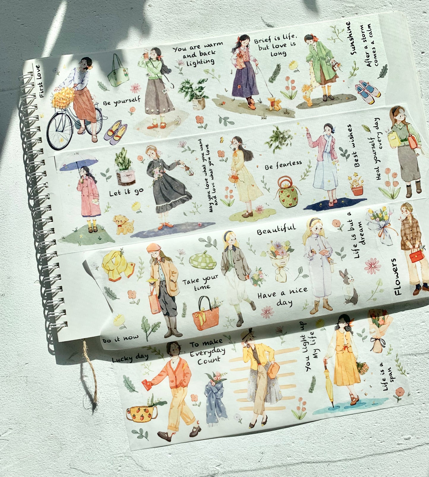 Xiyue Studio - Spring Letters | 7.5cm Washi Tape | Release Paper | 5M
