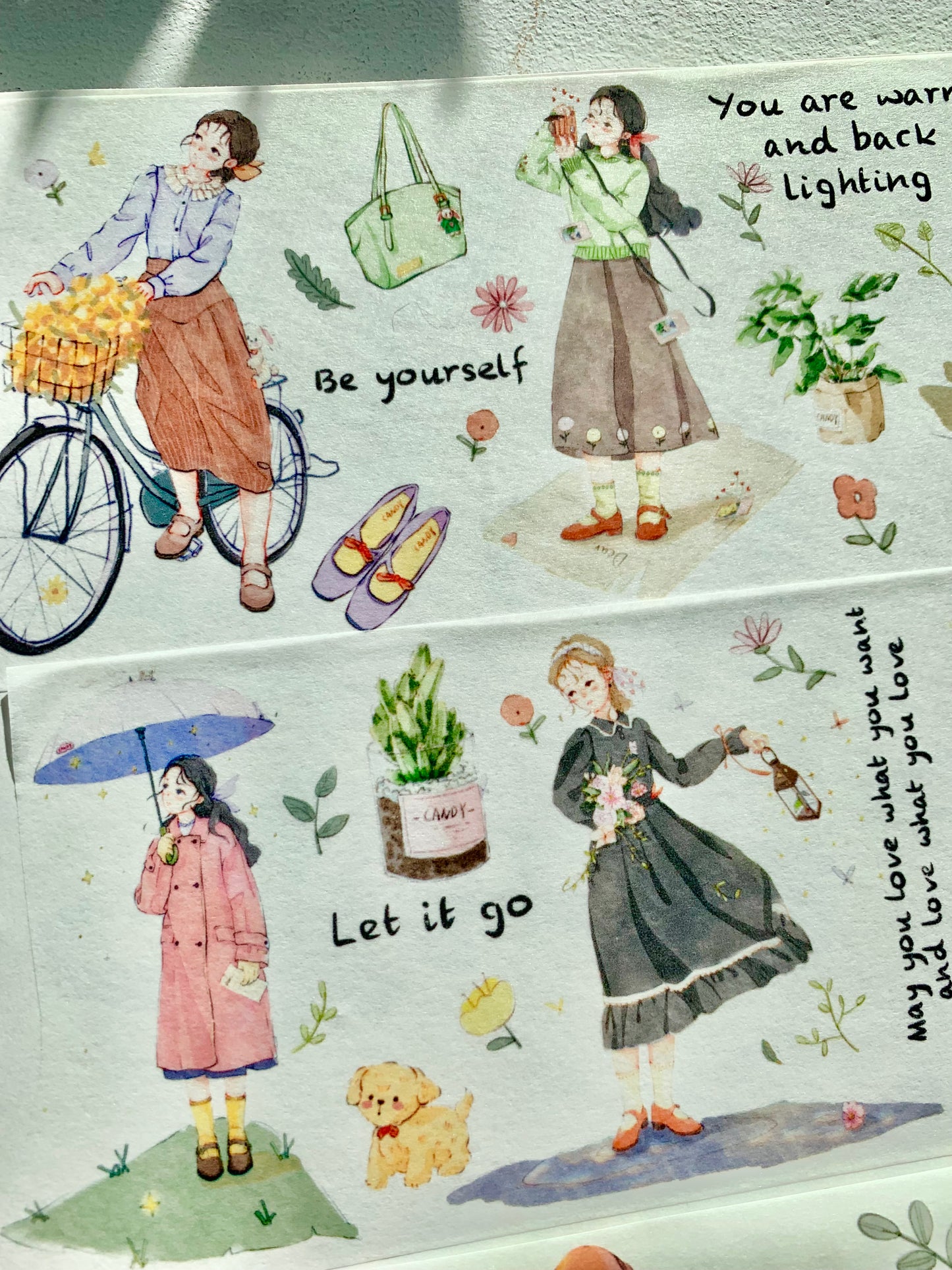 Xiyue Studio - Spring Letters | 7.5cm Washi Tape | Release Paper | 5M