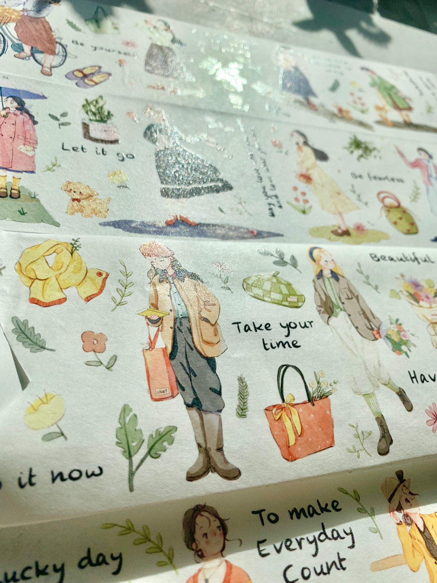 Xiyue Studio - Spring Letters | 7.5cm Washi Tape | Release Paper | 5M