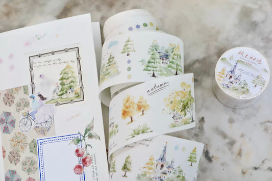 NEW! Muzishan Studio - Autumn Mystery | Kiss-cut | 4.5cm Washi Tape | Release Paper | 5M