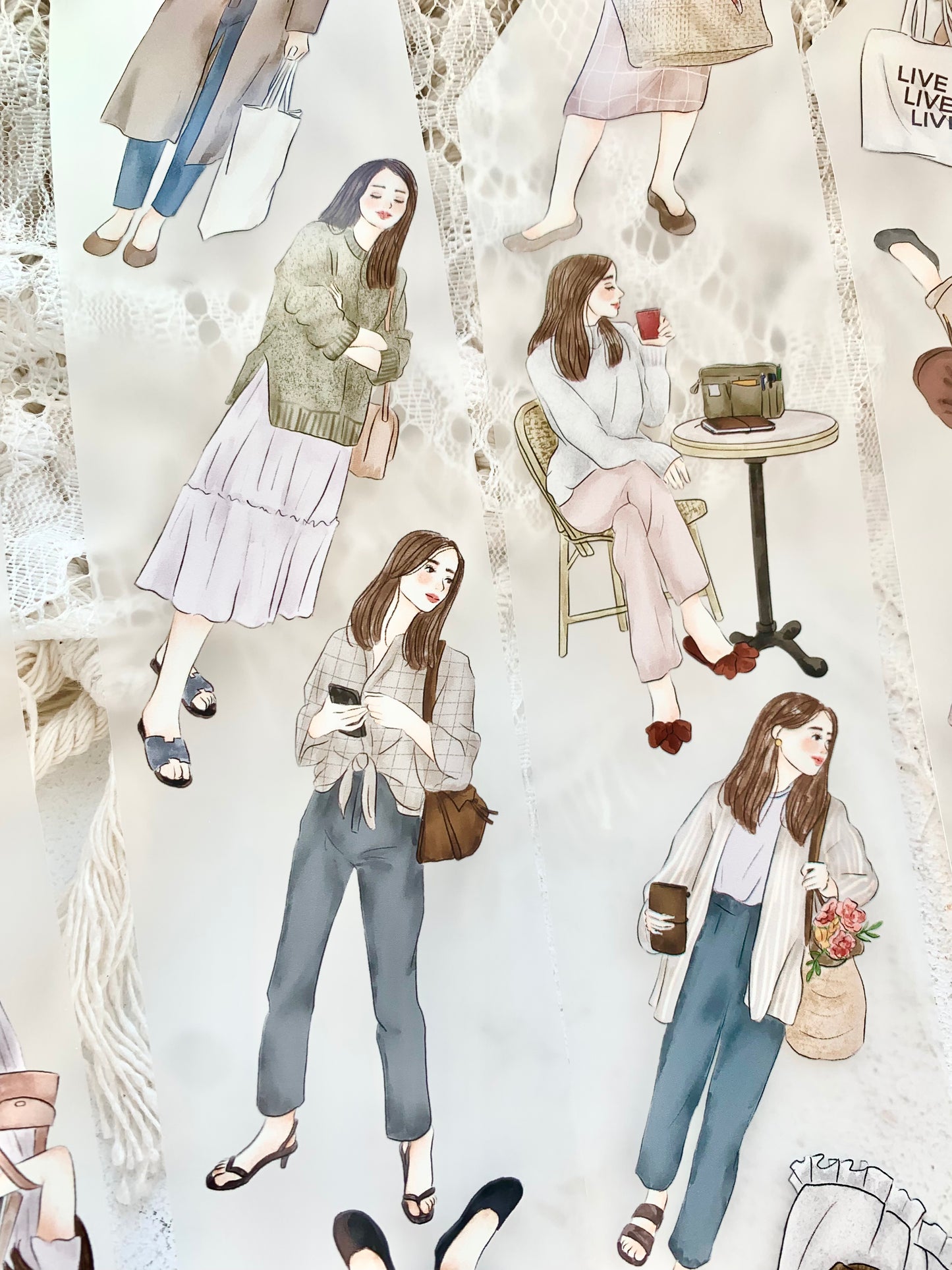 Katkreates Illustration - Moment | 5cm PET Tape | Release Paper
