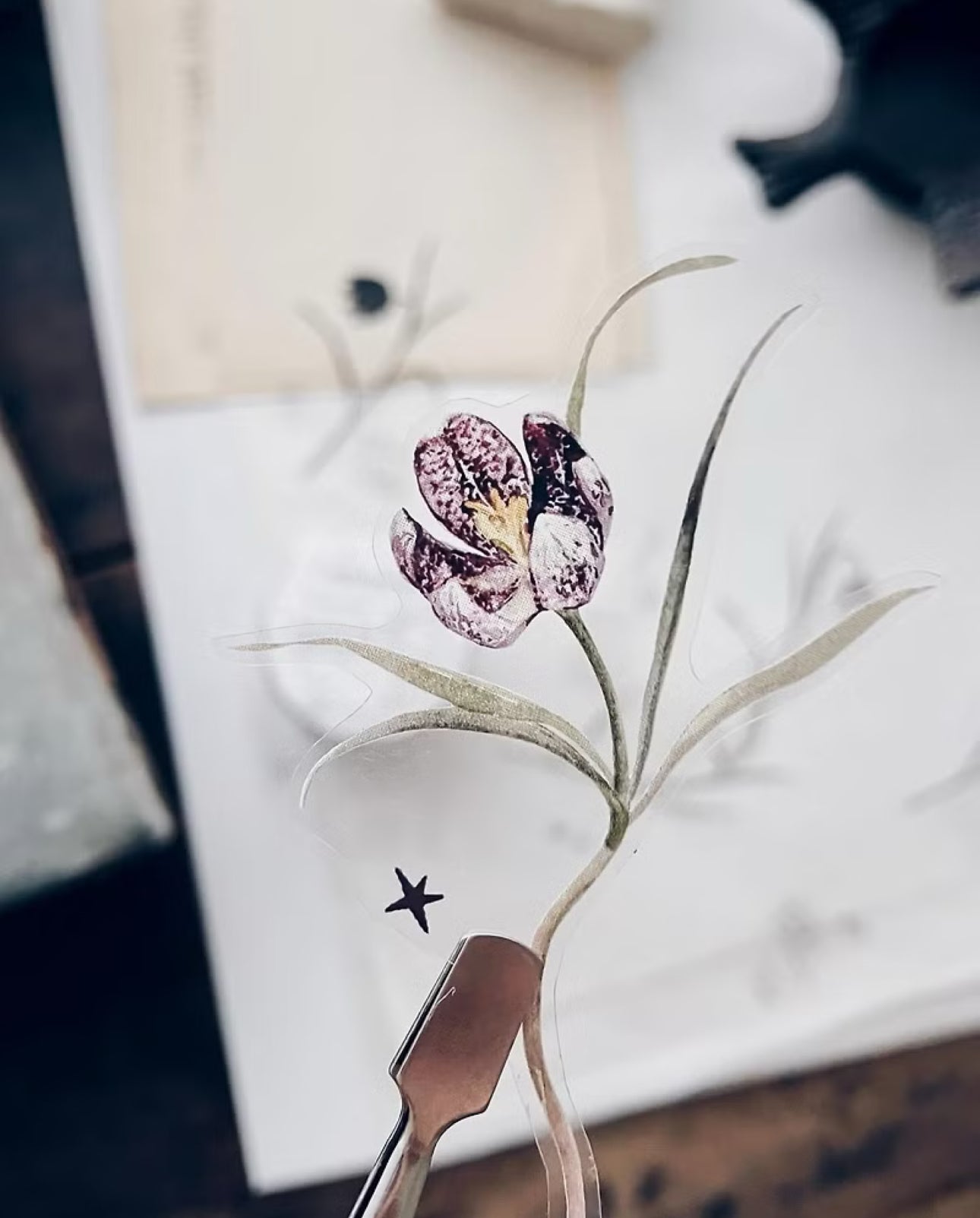 NEW! Somesortof.fern - Fritillary Flower | 5cm PET Tape | Release Paper